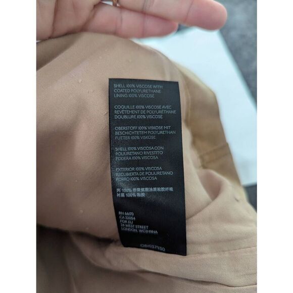 Free People Carson Utility Faux Leather‎ Wrap Skirt women's size 2 tan festival - Picture 9 of 9